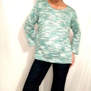 Alfred Dunner Lake Geneva Space-Dye Small Sweater